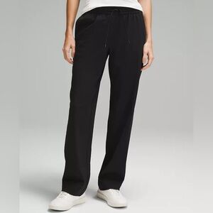 NWOT LULULEMON Straight-Leg Mid-Rise Pant 31.5" Inseam *Luxtreme, Black, Large